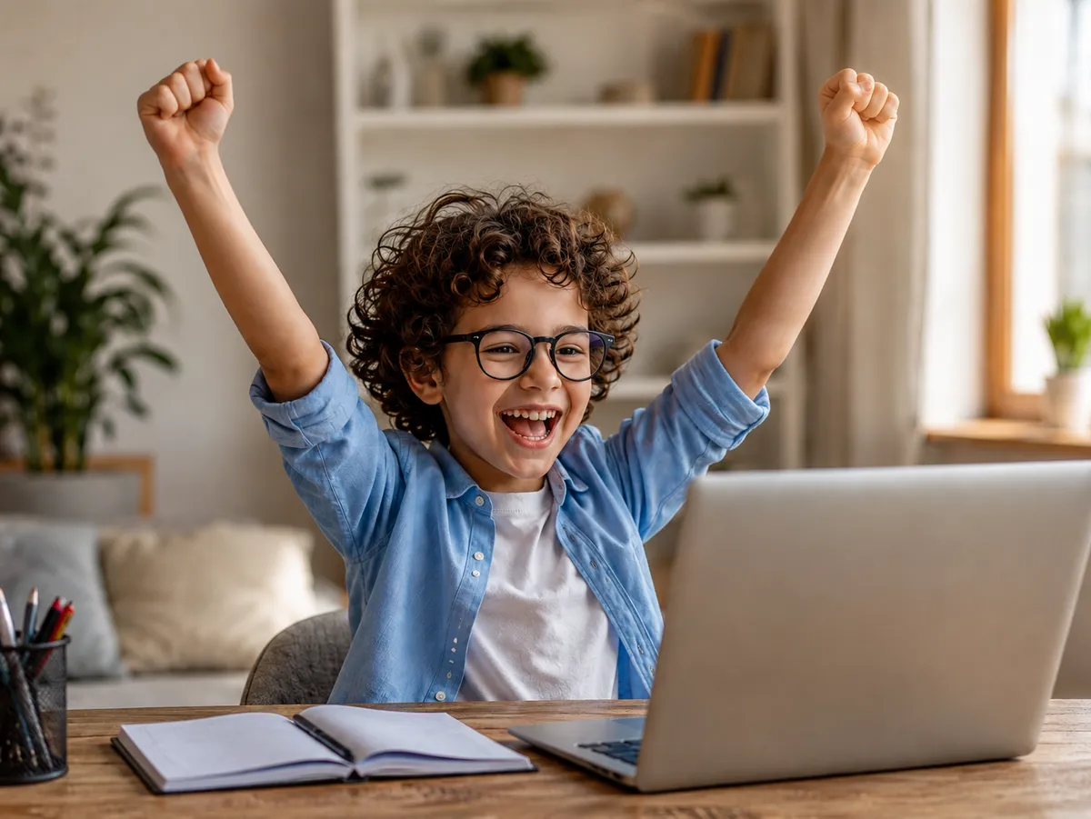Enfants en Summer Camp RBK Kids en ligne sur un laptop